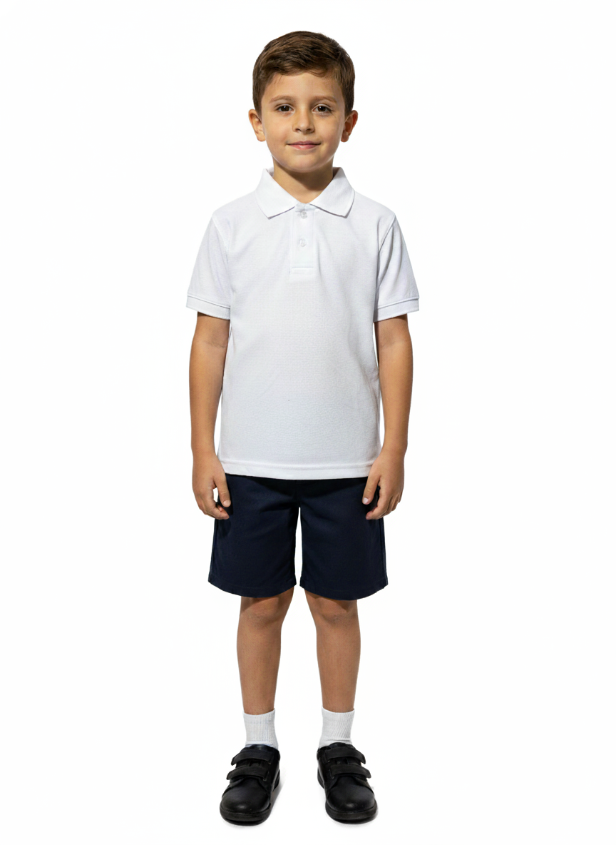 Playera Polo Blanca Escolar Mondo Nuovo