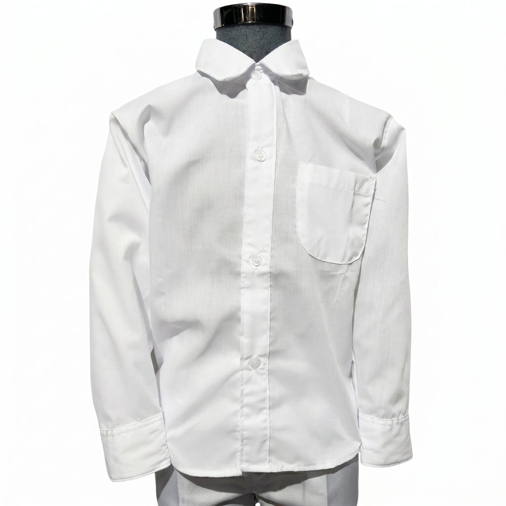 Camisa Escolar Blanca Manga Larga