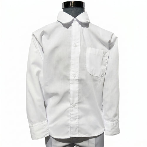 Camisa Escolar Blanca Manga Larga