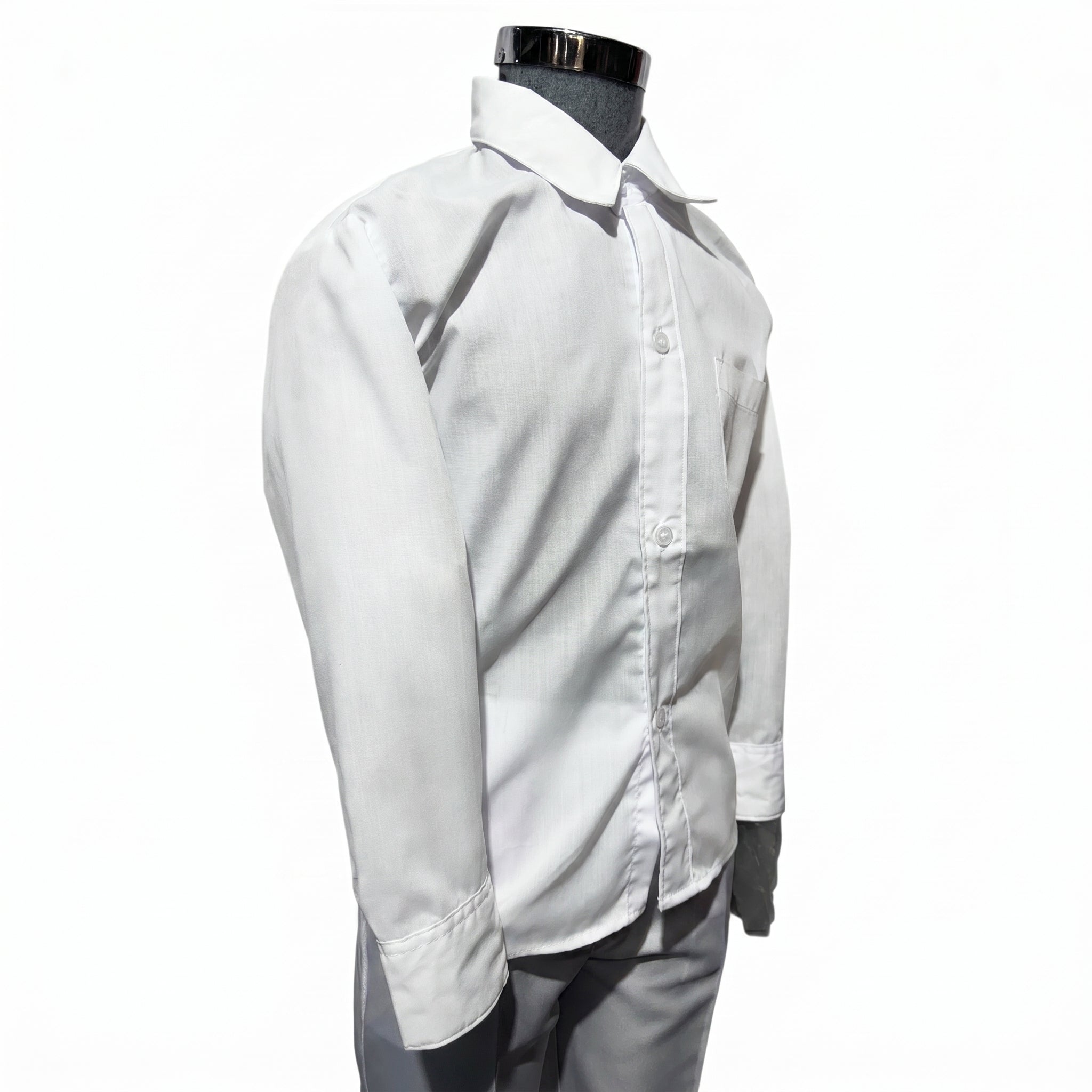 Camisa Escolar Blanca Manga Larga