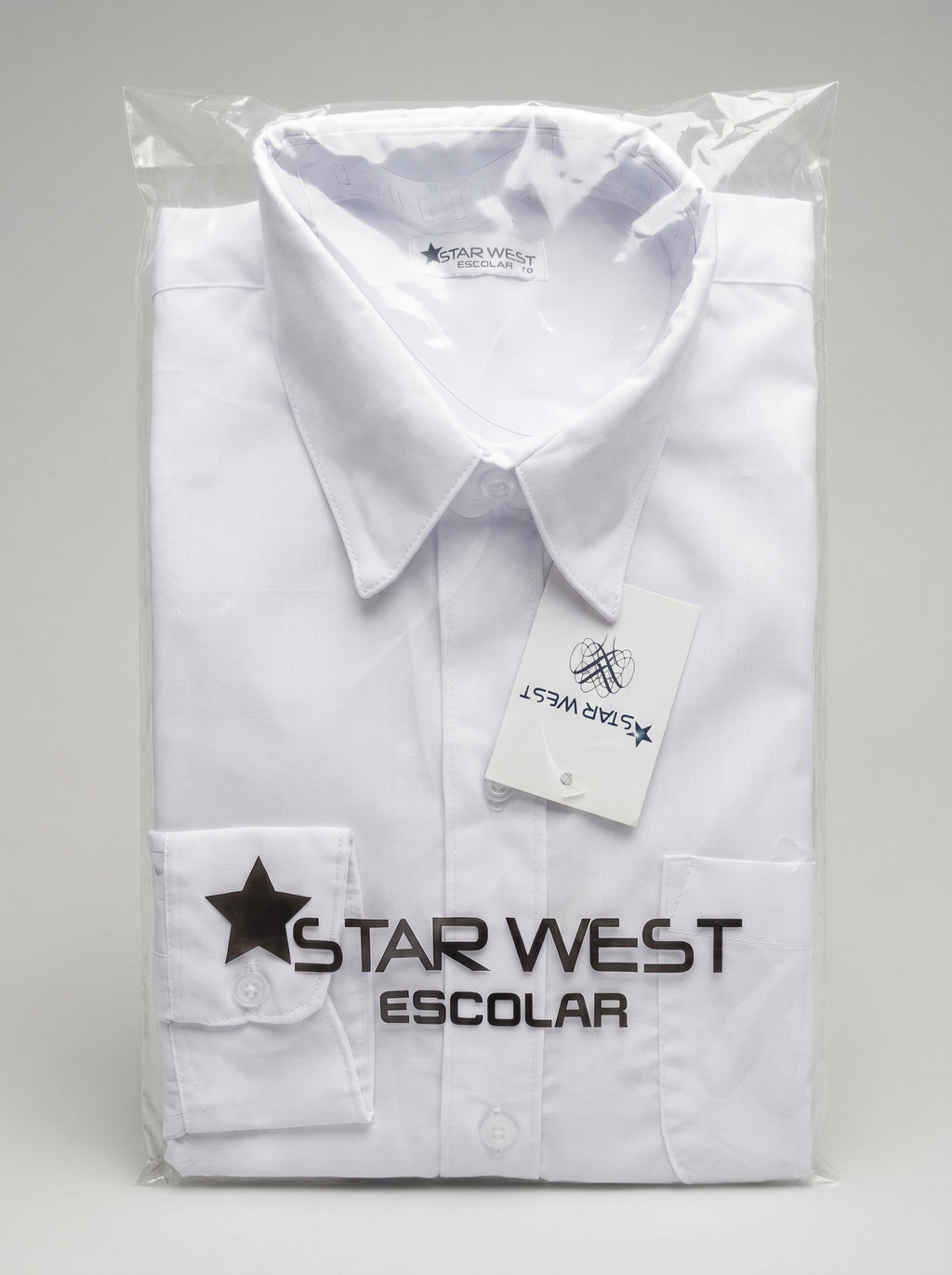 Camisa Escolar Blanca Manga Larga