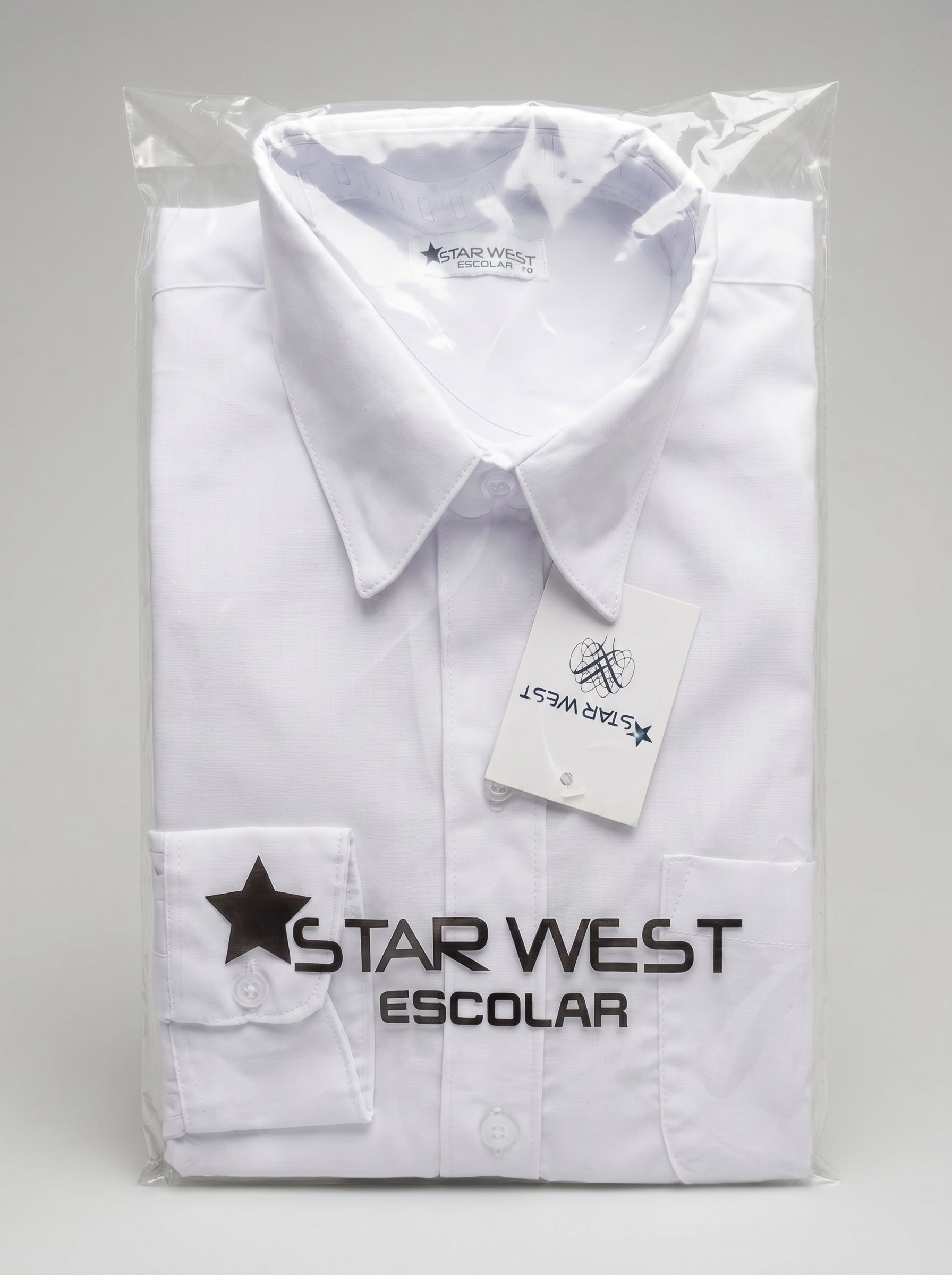 Camisa Escolar Blanca Manga Larga